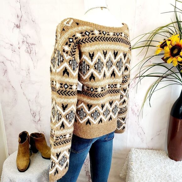 New Sam Edelman intarsia warm knit reversible sweater - Picture 9 of 12